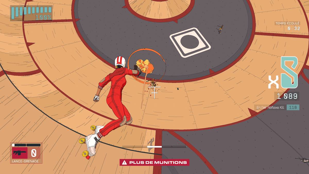 l'élément de gameplay temps réflexe dans le jeu rollerdrome