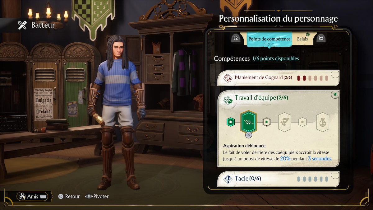 les points de compétence dans Harry Potter Quidditch Champions